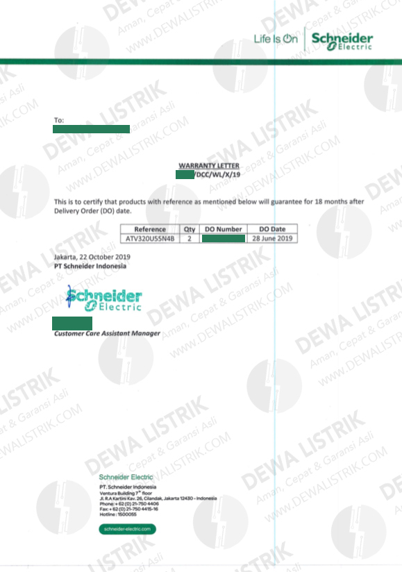 Bukti Sertifikat Resmi Dewa Listrik